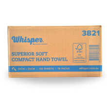 3821 - Whisper Superior Soft Compact Hand Towel 1ply / 2160 sheets