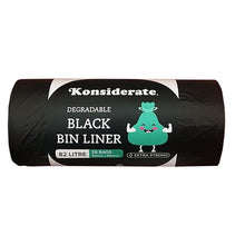 82L Heavy Duty Black Degradable Bin Liner / Ctn 200