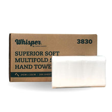 3830 - Whisper Multifold Slim Hand Towel 2ply / 3000 sheets