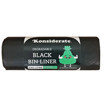 240L Heavy Duty Black Degradable Bin Liner / Ctn 100