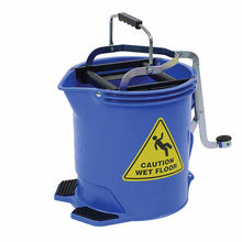 Mop Bucket - Metal Wringer - Blue