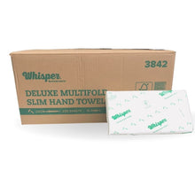 3842 - Whisper Deluxe Multifold Slim Hand Towel 1ply / 4000 sheets