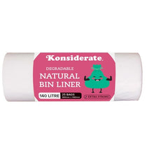 140L Heavy Duty Natural Degradable Bin Liner / Ctn 200