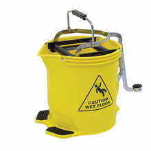 Mop Bucket - Metal Wringer - Yellow
