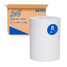 Scott Long Roll Towel, Hand Towel Roll, 8 Rolls / Case, 140m / Rolls